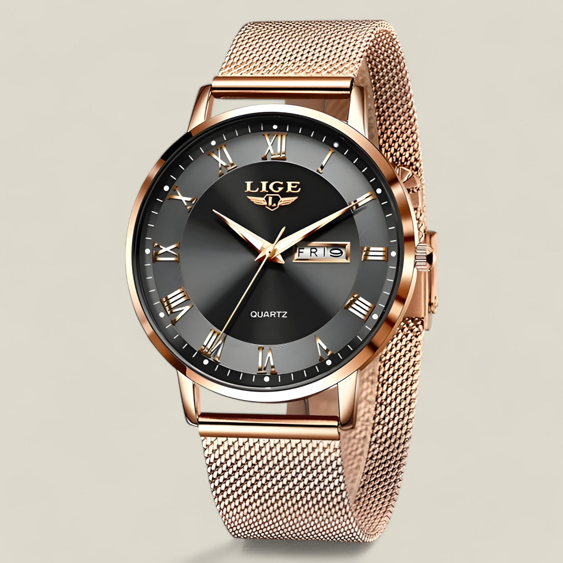 Lina | Elegante Stahl-Mesh-Uhr - Stilvoller Begleiter für jeden Tag