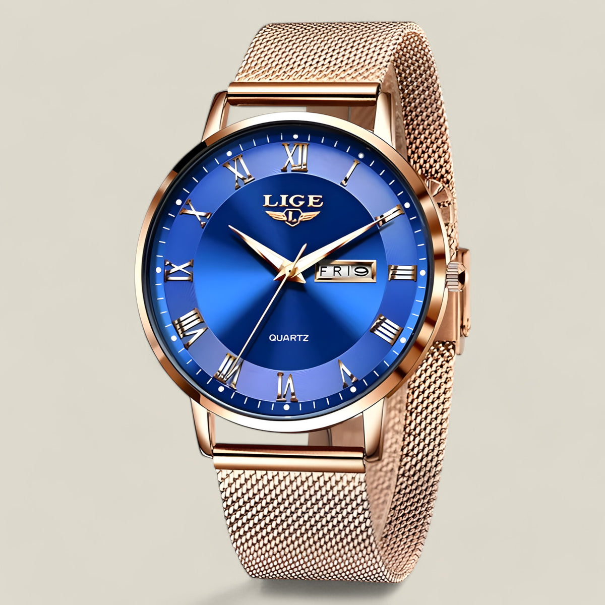 Lina | Elegante Stahl-Mesh-Uhr - Stilvoller Begleiter für jeden Tag