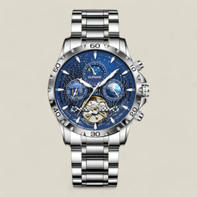 Max | Sternenhimmel Uhr - Eleganter Stil trifft auf erstklassige Präzision - Silber Blau - Max | Sternenhimmel Uhr - Eleganter Stil trifft auf erstklassige Präzision - €25 - Concept FashionLab