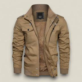 Magcomsen | Herren Fleecejacke Winddicht - Khaki - Magcomsen | Herren Fleecejacke Winddicht - €25 - Concept FashionLab