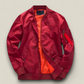 Logan | Pilot Bomberjacke - Militärwärme für Herbst & Winter - Rot Dünn - Logan | Pilot Bomberjacke - Militärwärme für Herbst & Winter - €25 - Concept FashionLab